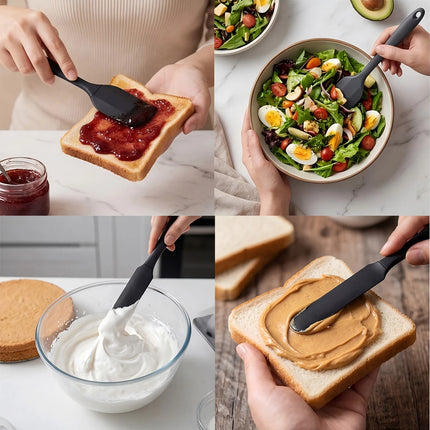 6 Pieces Silicone Spatula Set Food Grade split type Heat Resistant Spatulas Turner for Cooking Baking Mixing Baking Tools
