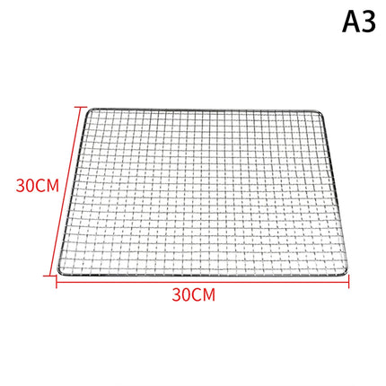 Outdoor Camping Barbecue Grilling Part Grates 304 Stainless Steel Rectangle Square BBQ Net Mesh Grill NonStick Baking Mat