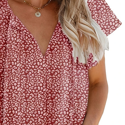Plus Size 1XL-5XL Women's Casual Plaid Print Long Sleeved V-neck T-shirt Tops Ladies Fashion Long Sleeve Blouse Loose Shirt