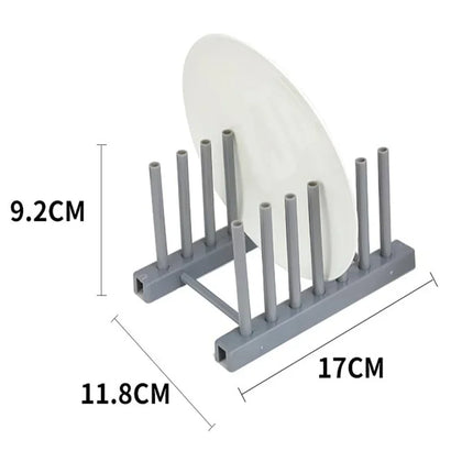 Plastic Dish Rack Kitchen Supplies Storage Draining Racks Removable Shelf Plate Pot Lid Rack Household Storage Organizer Gadgets