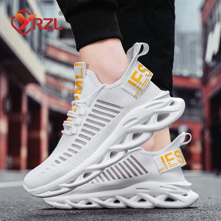 YRZL Men's Comfortable Sneakers, Women's Breathable Couple Running Shoes, Mesh Tenis Sport Shoes Size 36-46 Walking Sneakers Men