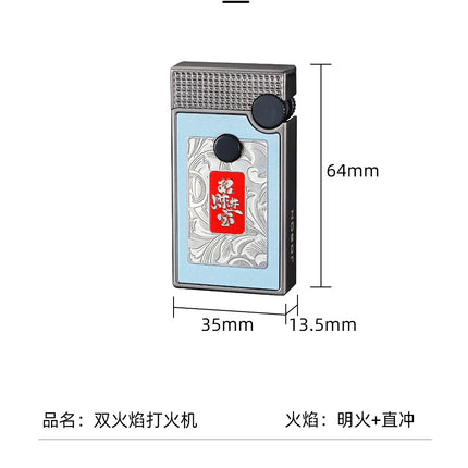 JOBON New Style Direct-jet Visible Transparent Gas Chamber Inflatable Lighter Windproof Men's Metal Cigarette Lighter Gift