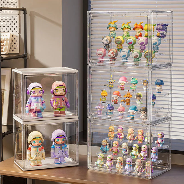 Blind Box Storage Display Case Transparent Dustproof Collectible Figures And Blind Box Storage Box Doll Display Cabinet