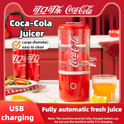 CoCa Cola Portable USB Personal Mini Juicer Cup Multifunctional Electric Travel Juicer Cup Detachable Kitchen Blender