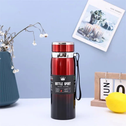 1000ml Thermal Water Bottle Thermos Vacuum Flask Double Stainless Steel Coffee Tea Insulated Cup Leakage-proof for Office