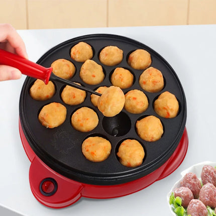 220V EU/AU/UK Chibi Maruko Baking Machine Household Electric Takoyaki Maker Octopus Balls Grill Pan Professional Cooking Tools