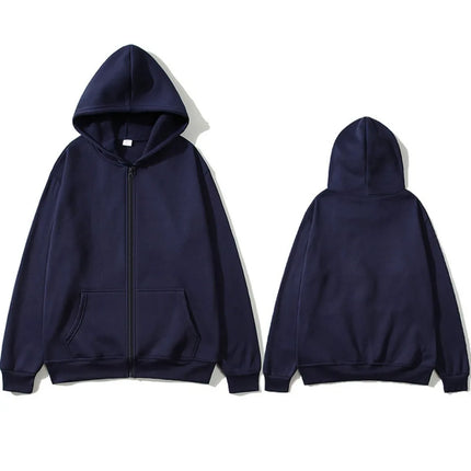 Casual Fashion Black Gray Blue Zip Hip Hop Sportswear Sweatshirt Men/Women Publishing House Men's Hoodie promo streetwear promo