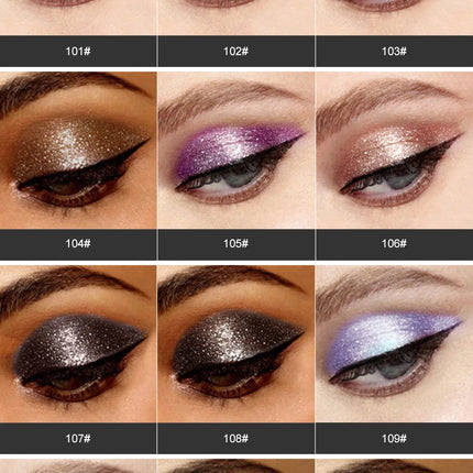 PHOERA Metallic Eye Shadow Diamond Shiny Eye Liner Pen Eyeshadow Long Lasting Shimmer Pigmented Eye Shadow Maquillaje