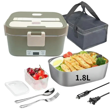 Electric Lunch Box Food Warmer 1.8L Camping Bento Picnic Portable Food Warmer Car/Truck/Home Car Electric Lunch Box