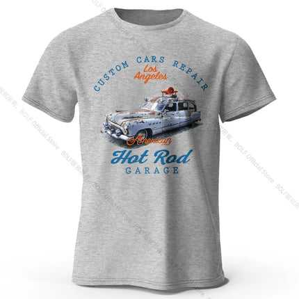Custom Car Club Patch Printed Unisex Men Women T-Shirt Tees Tops 100% Cotton Embossed Logo Graphic Gearhead Outfit
