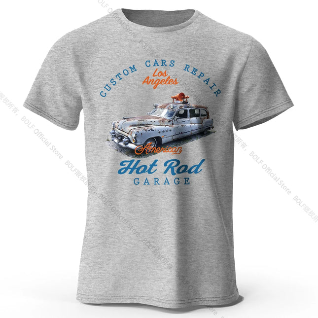Custom Car Club Patch Printed Unisex Men Women T-Shirt Tees Tops 100% Cotton Embossed Logo Graphic Gearhead Outfit