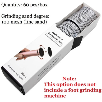 60pcs Replaceable Sandpaper Disc Pedicure Care Polishing Sand Electric Foot File Drills Accessories Cuticle Callus Remove Tool