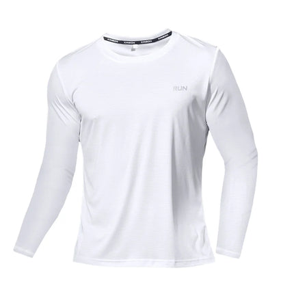 Ice Silk Long Sleeve T-Shirt Men - Quick Dry Sun Protection