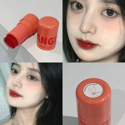 HERORANGE Jelly Blush Stick Brighten Cheek Rouge Dual Use Of Lips And Cheeks Blusher Waterproof Lasting Red Tint Cheek Color