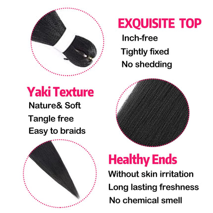 Pre Stretched Braiding hair Soft Yaki Synthetic Crochet Hair Jumbo Easy Braids Extension EZ  Hair Bundle