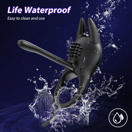 Vibrating Penis Ring for Men Cock Ring Delay Ejaculation Penis Extension Erection Anal Clitoris Stimulation Sex Toy for Couples