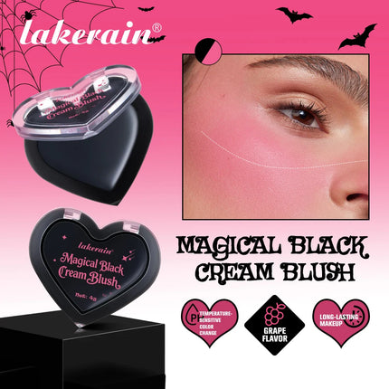 PH Color Changing Magical Black Cream Long-wearing Blush Cheeks Lips Natural Pink Moisturize Long Lasting Makeup Cosmetics