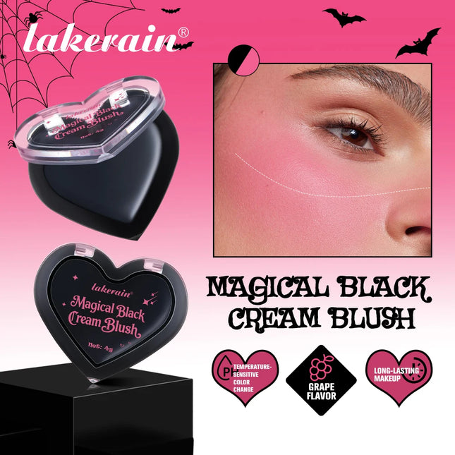 PH Color Changing Magical Black Cream Long-wearing Blush Cheeks Lips Natural Pink Moisturize Long Lasting Makeup Cosmetics