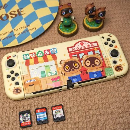 Animal Forest Switch 2 Protective Shell Cute Raccoon Cartoon Custom Oled Ns Lite Protective Shell Anime Peripheral Toy Gifts