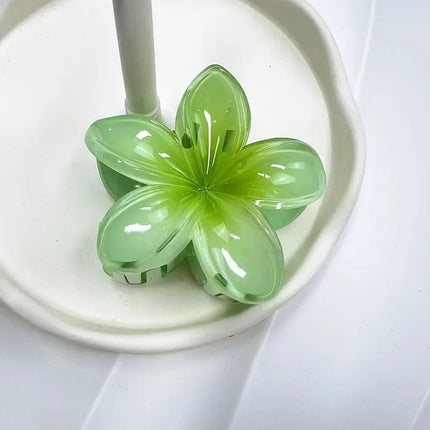 Hawaiian Gradient Hair Clips Flower Hair Claws Big Size Fashion Head Wear Hairpin for Women Girls Crab Barrette Hair Accessories