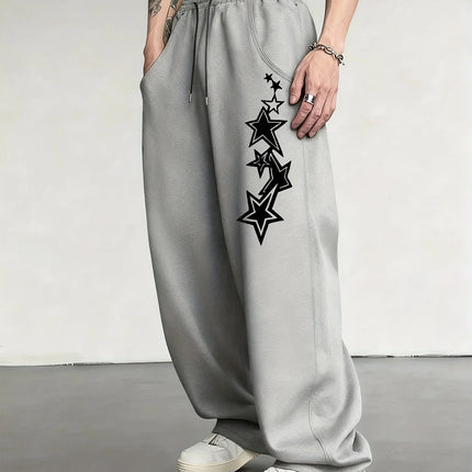 Men'S Versatile Solid Color Drawstring Loose Casual Sports Pants，Spring And Autumn Men'S Outdoor Home Casual Trousers