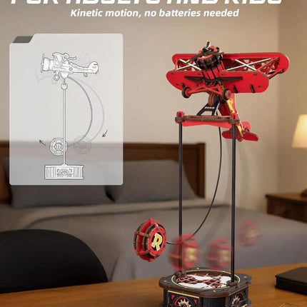 Robotime Gravity Swing Model Building Kit 3D Wooden Puzzle kit Sky Captain kit Ocean Fisher kit Best Gifts for Adults Teens
