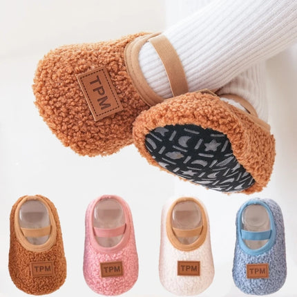Autumn Winter Children Slippers Toddler Plush Floor Socks Boy Girl Soft Sole Anti-slip Walking Shoes Indoor Home Kids Shoes