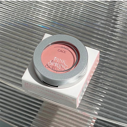 Single Matte Blusher Palette Blush Cream Contour Makeup Face Blusher Natural Cheek Tint Brighten Waterproof Peach Blush Cosmetic