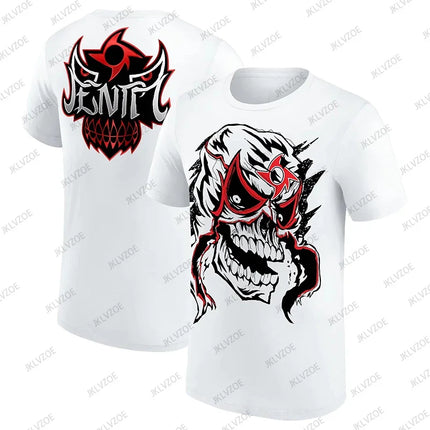 Summer 2025 New Collection: Black Penta Cartoon Men's and Women's T-shirts, WWE Children's/adult Wrestling T-shirts