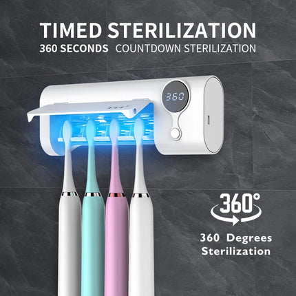 Multifunctional UV rechargable Toothbrush sterilizer holder portable for electric toothbrushes disinfection drying