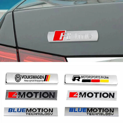 1Pcs 3D Metal Car R LINE Emblem Sticker Badge Decoration For VW GTI RLine Scirocco Polo T5 Passat b6 Golf Tiguan Jetta T-ROC CC