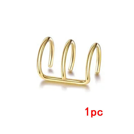 Hot 1 Pcs Irregular Star Clip Earrings For Women Fashion Simple No Piercing Ear Cuff Jewelry Gift