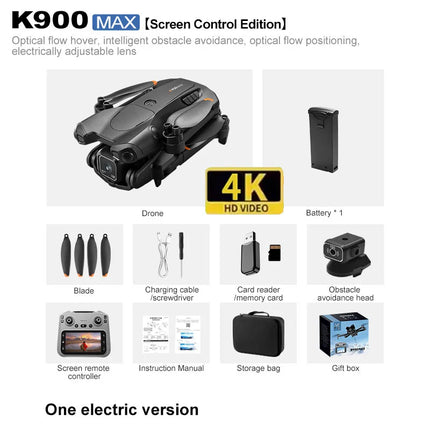 K900 MAX 8K Professional Drone with Dual Camera WiFi FPV Aerial Photography 360° Obstacle Avoidance Quadcopter airdrop Drone Toy