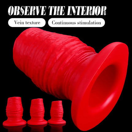 Hollow Anal Plug Silicone Big Butt Plug Anal Speculum Ass Plug Anus Enema Flushing Vagina Anus Speculum Enema Flushing Sex Toys