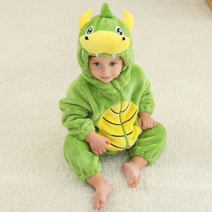 0 1 2 3 4 Years Kigurumi Pajamas for Toddler Baby Clothes Children Outfits Infant Dinosaur Unicorn Cat Robbit Cosplay Costumes