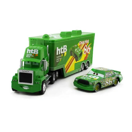 Pixar Cars Lightning McQueen Mack Uncle Truck Black Storm Jackson Cruz Set Metal Diecast Model Toy Kids Christmas Gift