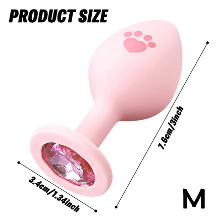 3 Sizes Anal Plug Butt Women Men Silicone Round Shaped Erotic Penetration Anal Bullet Gay anal Masturbator Sex Toy for Adults 18