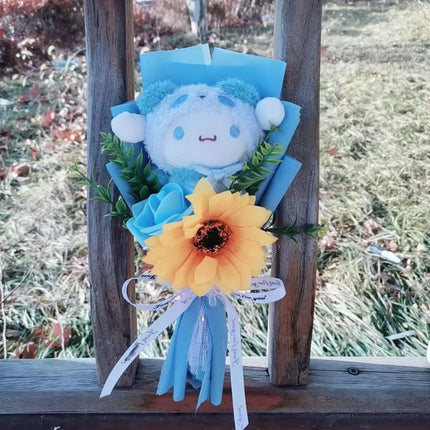 Graduation Gift Kuromi Hello Kitty Bouquet My Melody Cinnamoroll With Sunflower Christmas Valentine's Day Birthday Gift