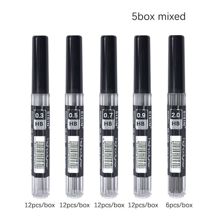 Metal Mechanical Pencil 0.3/0.5/0.7/0.9/2.0mm HB Automatic Pencil with Protective Cover Office School Writing Supplies