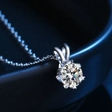 Sterling Silver 925 Moissanite Pendant Necklace For Women Trendy Design D Color VVS Pass Diamond Test Jewelry Gift GRA