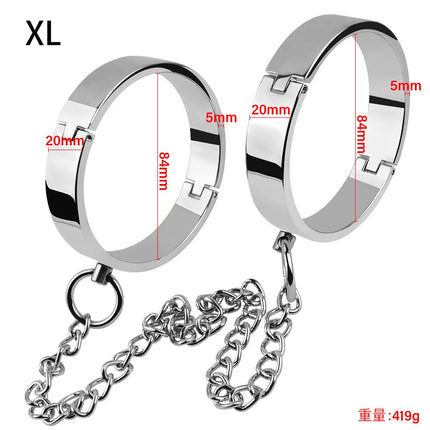 Metal Handcuffs Ankle Cuff Bondage Bracelet Restraints BDSM Adult Game Sex Toys for Couples Erotic Slave Toys Women Men