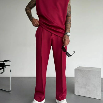 Men's new spring and summer business fashion color pocket casual pants suitable for travel shopping casual pants