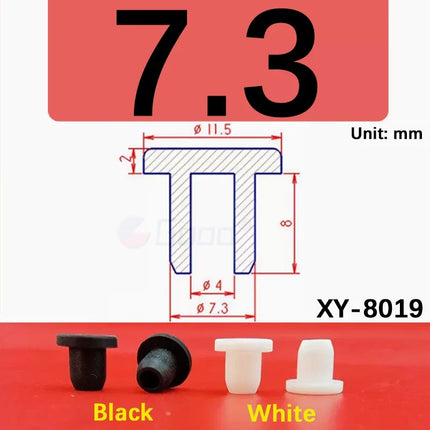 Black Silicone Rubber Hollow Stopper Plug Sealing Hole Caps Dust Plugs Pipe Tube Inserts Bungs Blanking End Cap