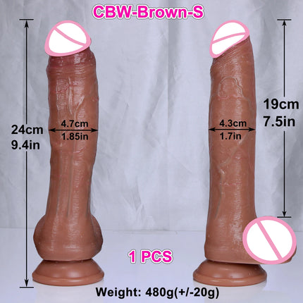 3Colors Fake Thick Penis Realistic Soft Double Silicone Big Dildo Vaginal Masturbation Suction Cup Cock Woman Man Anal Sex Toy