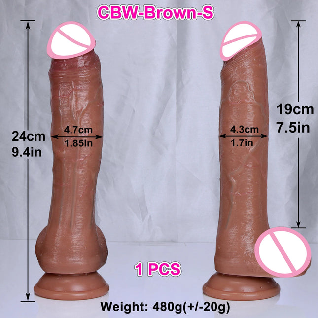 3Colors Fake Thick Penis Realistic Soft Double Silicone Big Dildo Vaginal Masturbation Suction Cup Cock Woman Man Anal Sex Toy