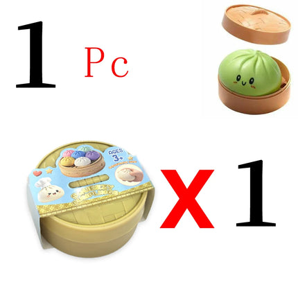 Colorful  Dumpling Squishy - Blind Box Mysecret Bun Fidget Toy Soft TPR Material Stress Relief Unboxing Surprise Random Style