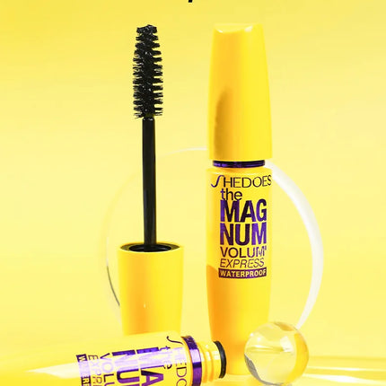 SHEDOES Yellow Mascara Waterproof Lengthening Curling Volumizing Natural Long-Lasting Smudge-Proof Eye Makeup Cosmetics
