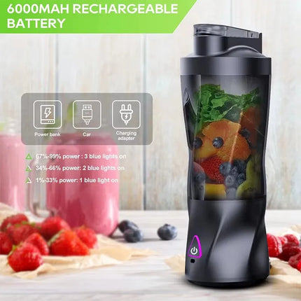 New Electric Portable Juicer Fresh Fruit Mixer 700ML Multifunctional USB Rechargeable Shakes Smoothie Blender Outdoor Mixing Cup