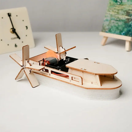 DIY Wooden Ship Model Small Maker Material Gift Toy Science Experiment Set Assembly Material Packaging Toy Birthday Gift