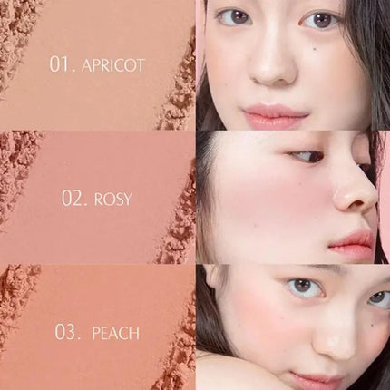 Pink Makeup Blush Palette Velvet Matte Light Shimmer Blusher Natural Cheek Contour Tint Peach Pink Rouge Cheek Contour Palette